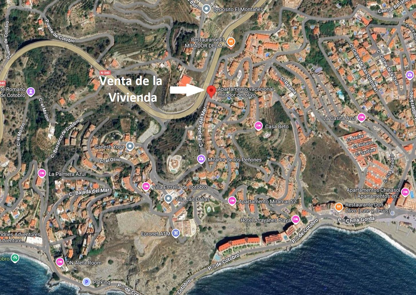 Apartamento en venta de 3 dormitorios en Cotobro, Almuñécar